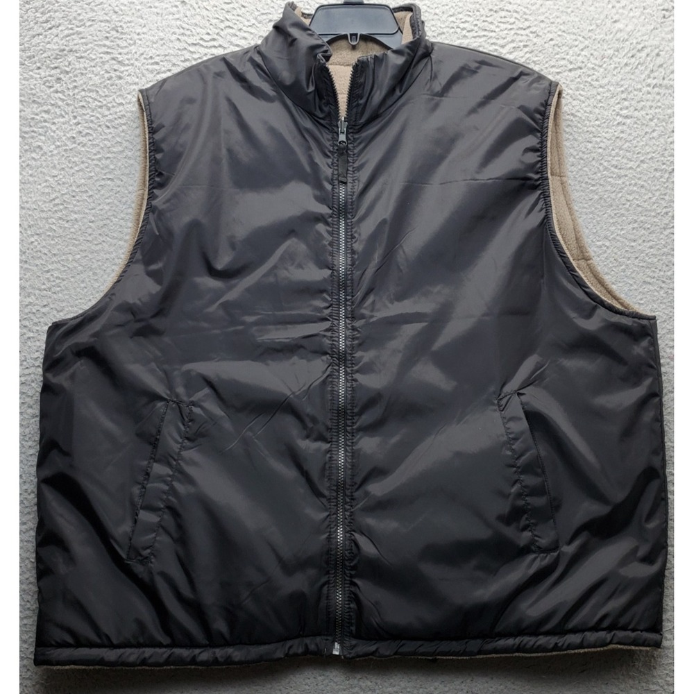 Architect Weatherproof Reversible Vest‎ Mens XXL Multi Fleece Mock Neck Full Zip